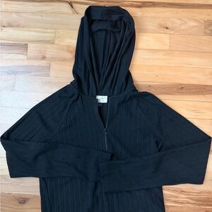 Universal Thread Women’s Sz S Black 1/4 Zip Front Sweater Hoodie